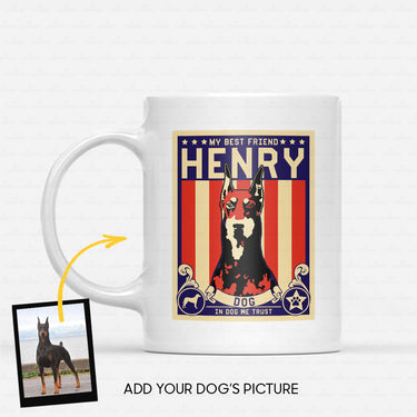 Custom Dog Mug - Personalized My Best Friend In Dog We Trust Gift For Dad - White Mug
